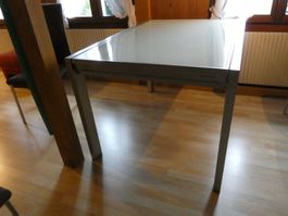 Esstisch-Glas  ausziehbar