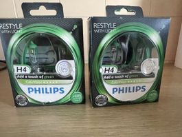 4x Ampoules Philips H4 ColorVision vert légal route voiture