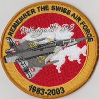 Schweizer Luftwaffe 1983-2003 Mirage III DS Stoff ohne Klett
