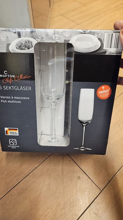 6 neue Sektgläser Crofton Chef's Collection, NEU (Neu und ...