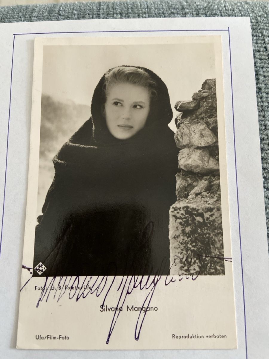 Autografi: Autogrammkarte Silvana Mangano – Usato da Henggart venduto da cdl_zh5b