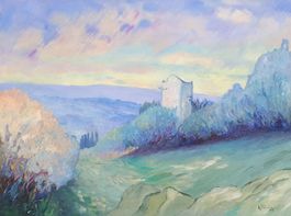 Paysage - Tableau signé N. Tenier - daté de 1988