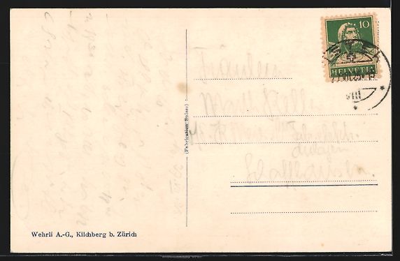 Cartoline postali: Uster, Blick auf den Ort und die Alpen – Usato da Berlin venduto da bartko-reher 1