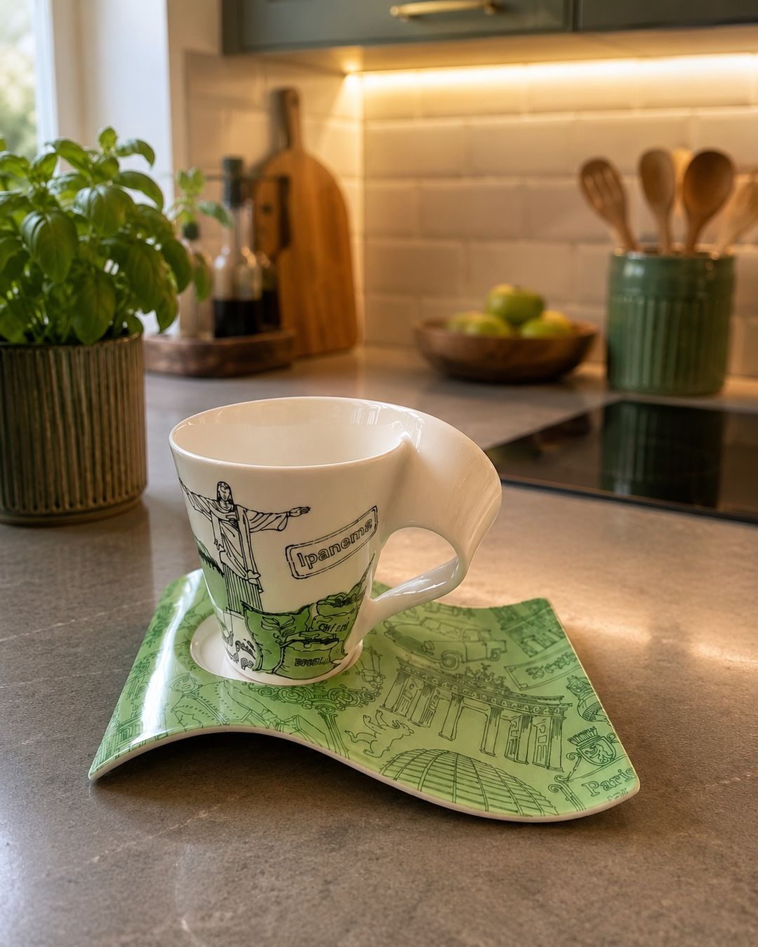 Villeroy & Boch Tassen: Villeroy Boch New Wave Tasse mit Unterteller – Gebraucht aus Bassersdorf von rek_x2gl