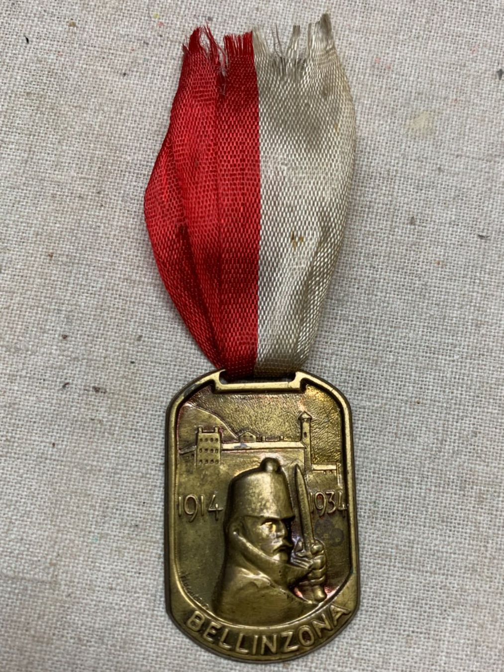 Medaglie: Ticino - Bellinzona - "1914 - 1934" – Usato da Sorengo venduto da 74in