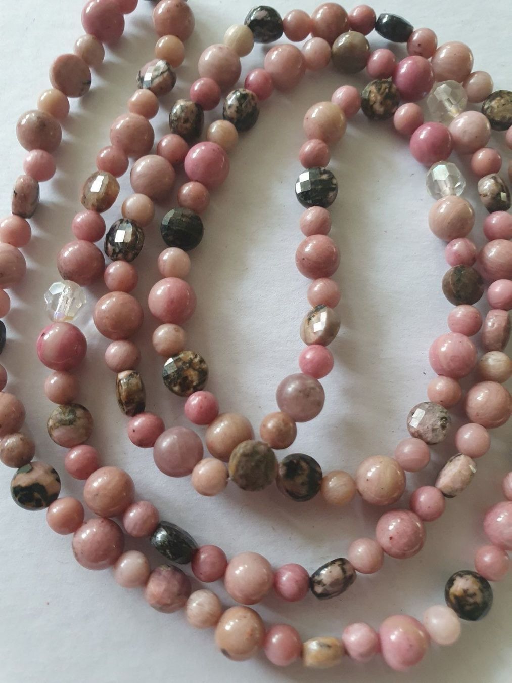 Catenine: Lang Kette. Rhodochrosite mit Rhodonit – Nuovo (secondo la descrizione) da Benglen venduto da Meercat3 5