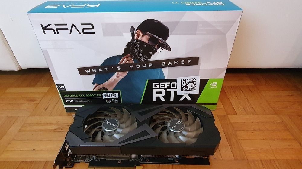 KFA2 GeForce RTX 3060 Ti Plus V2 (1-Click OC), 8GB GDDR6X, HDMI, 3x DP