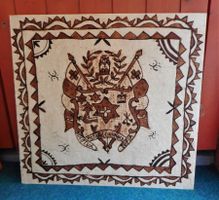 Tonga Polynesien Wappen Handbemalt Vintage Souvenir