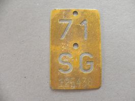 Mofa Töffli für Puch Nummer Nr. Mofanummer Töff 1971 SG 71