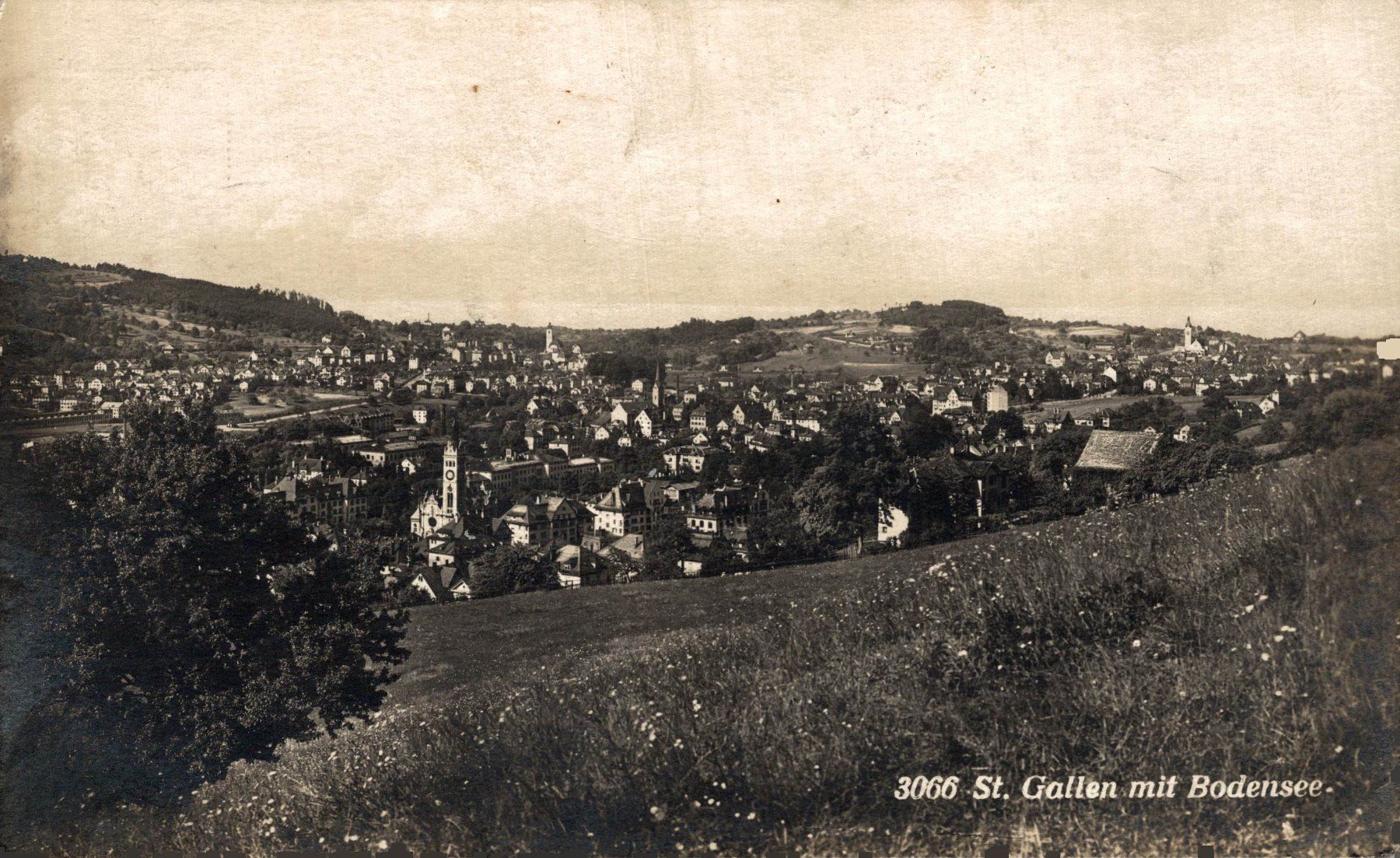 Ansichtskarten: St. Gallen mit Bodensee – Gebraucht aus Bronschhofen von Astore