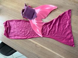 Meerjungfrauenflosse und Pinker Überzug Gr. 140