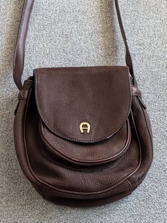 Tasche braun Leder AIGNER Damen guter Zustand