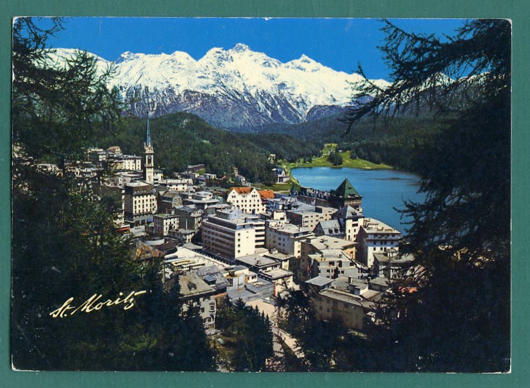 Cartoline postali: St. Moritz-Dorf, ungelaufen, Grossformat – Usato da Sargans venduto da Hausi1951