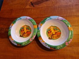 2 Kinderteller / Kinderbowl Melamin Disney