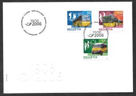 FDC Serie 1192A - 1194A Postauto ET Detligen 7.3.2006