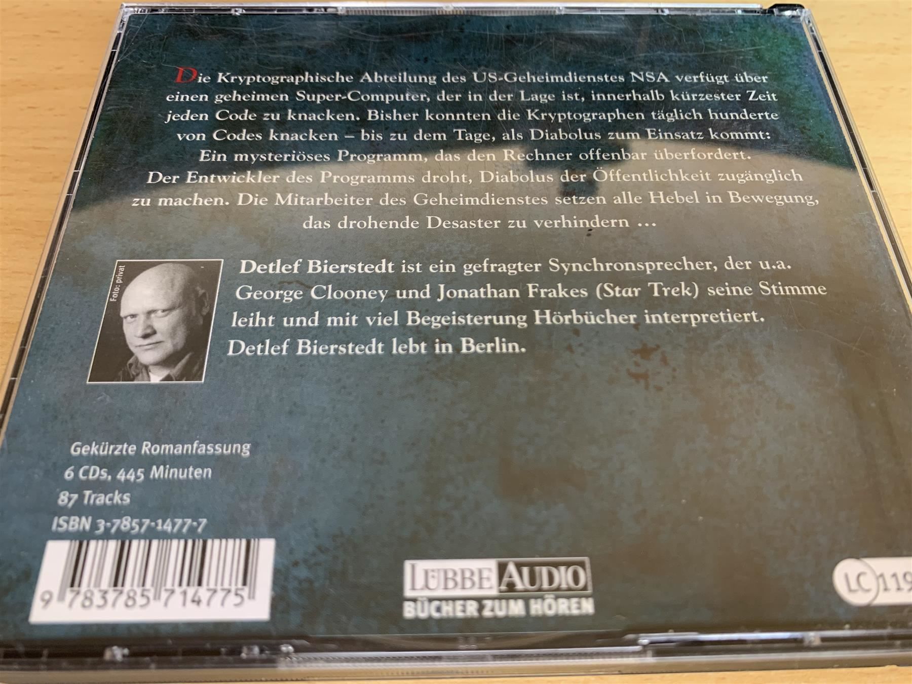 Audiolibri: Dan Brown – Diabolus - 6 CD – Usato da Rikon im Tösstal venduto da Alpenmutz 1