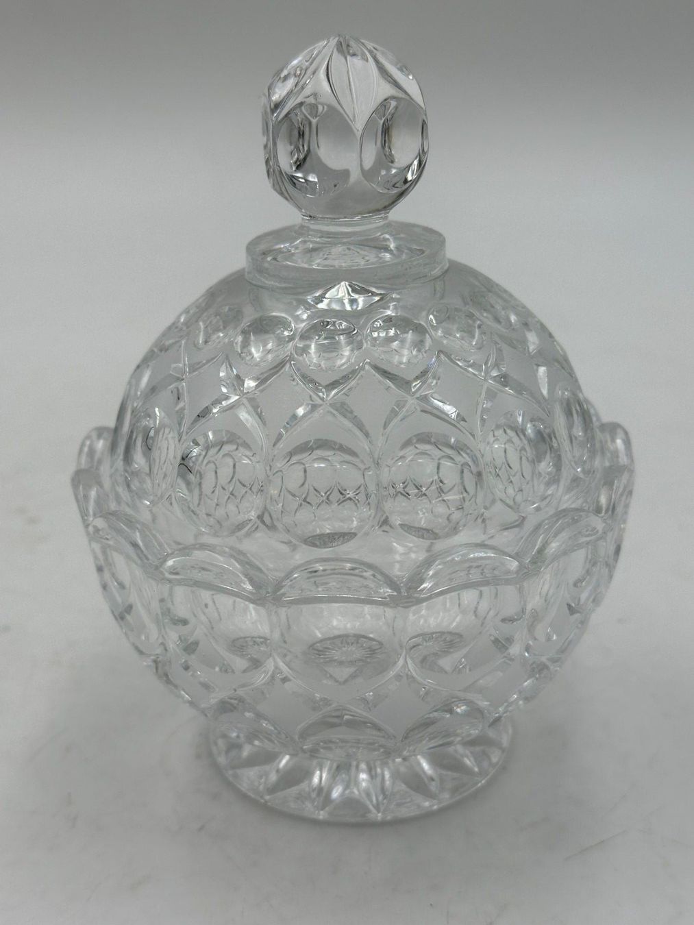 Zuccheriere: Kristallglas mit Deckel, Zuckerdose, Bonbonniere – Usato da Luzern venduto da Lager6640 5