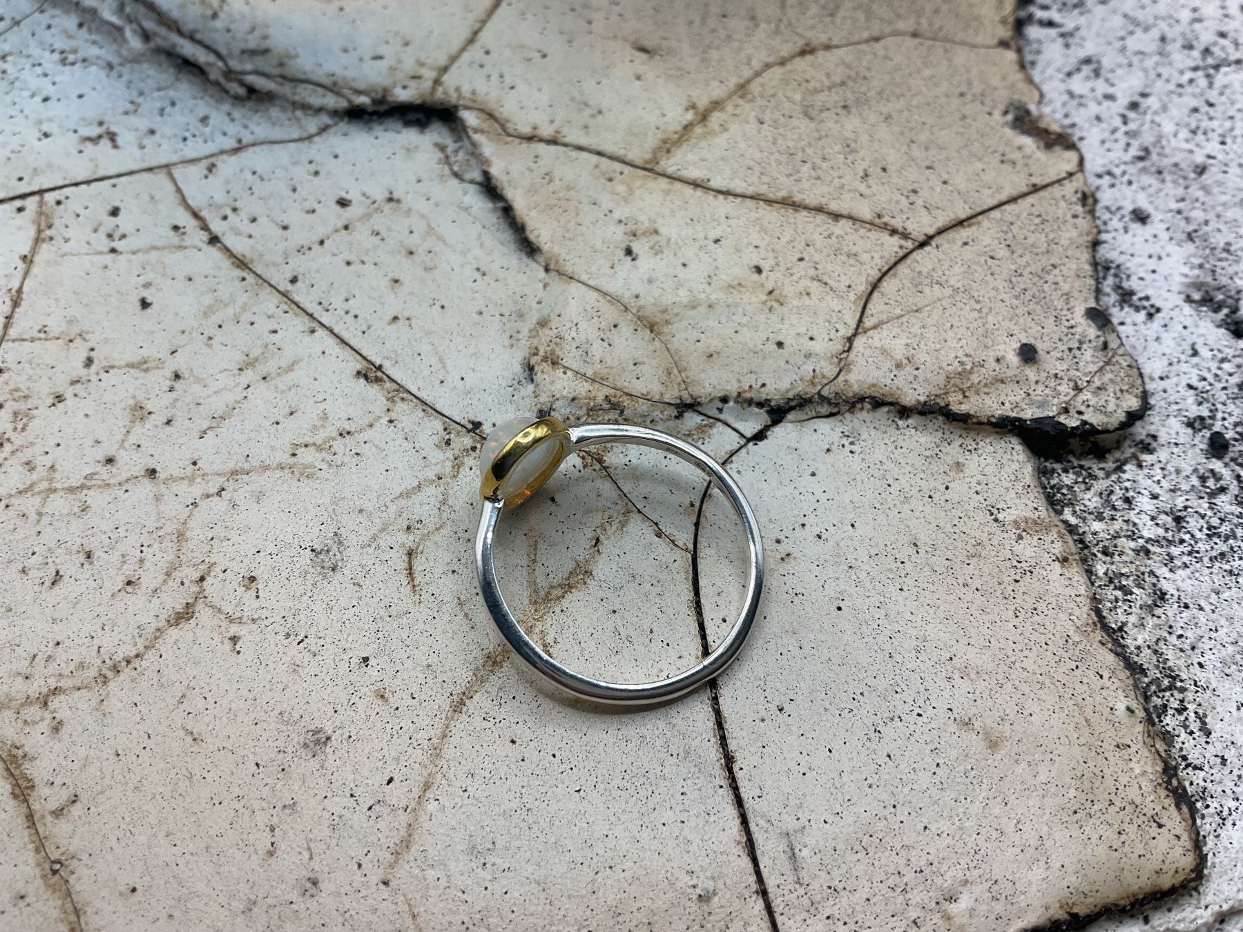 Anelli: Opalring schlicht und wunderschön, Gr. 6.75 – Nuovo (secondo la descrizione) da Luzern venduto da S.Kern01 2
