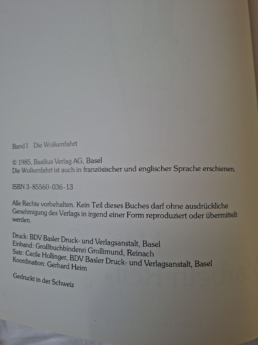 Libri: Die Wolkenfahrt - Süsses Kinderbuch vom Mario Grasso, 1985 – Usato da Klingnau venduto da vollmond36 2