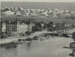 Zürich , Hôtel Bellevue , Quaibrücke 1912