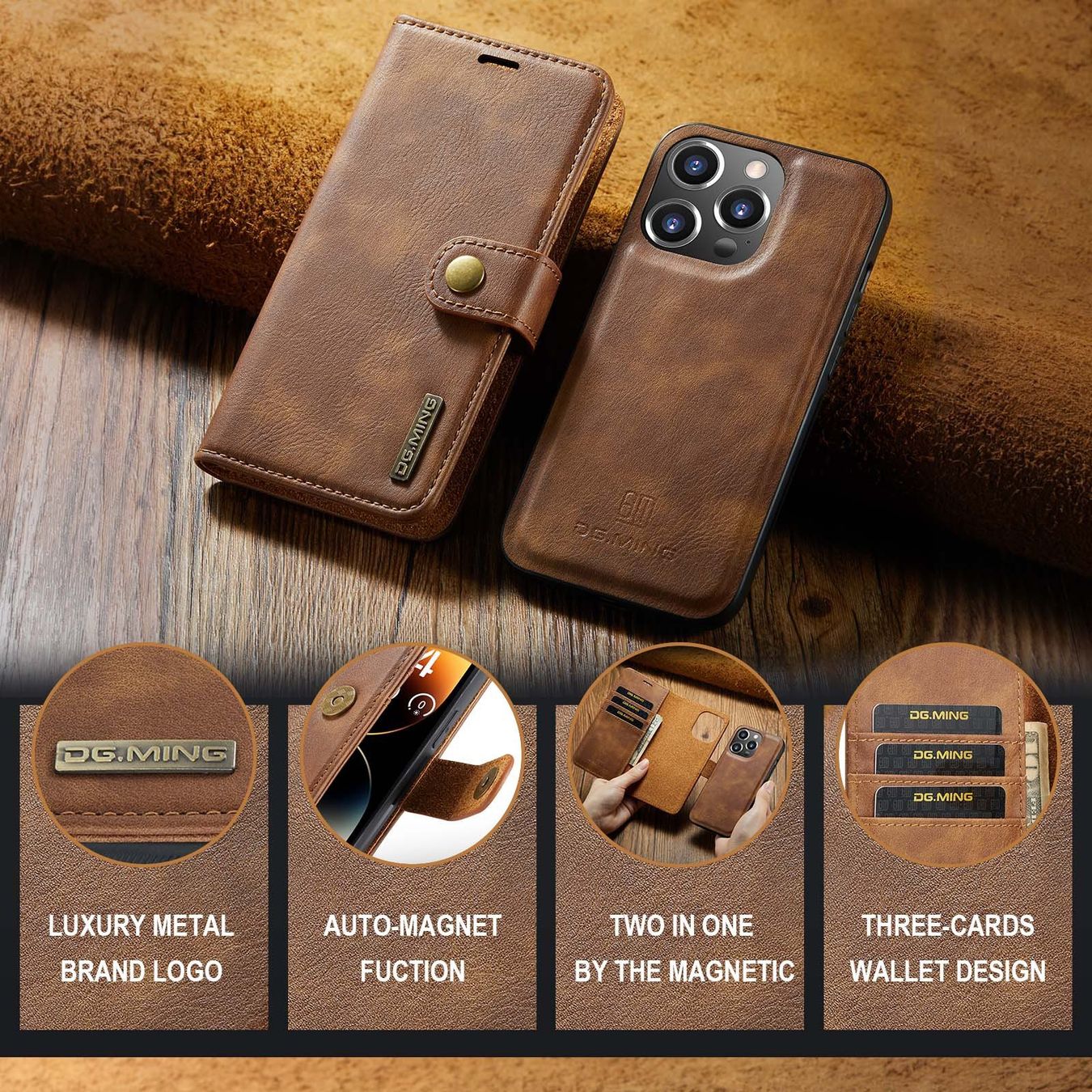 Cover & Protezioni schermo: iPhone 15 pro  - étui noir avec coque détachable – Nuovo e nell'imballaggio originale da Morges venduto da DigiAC 4