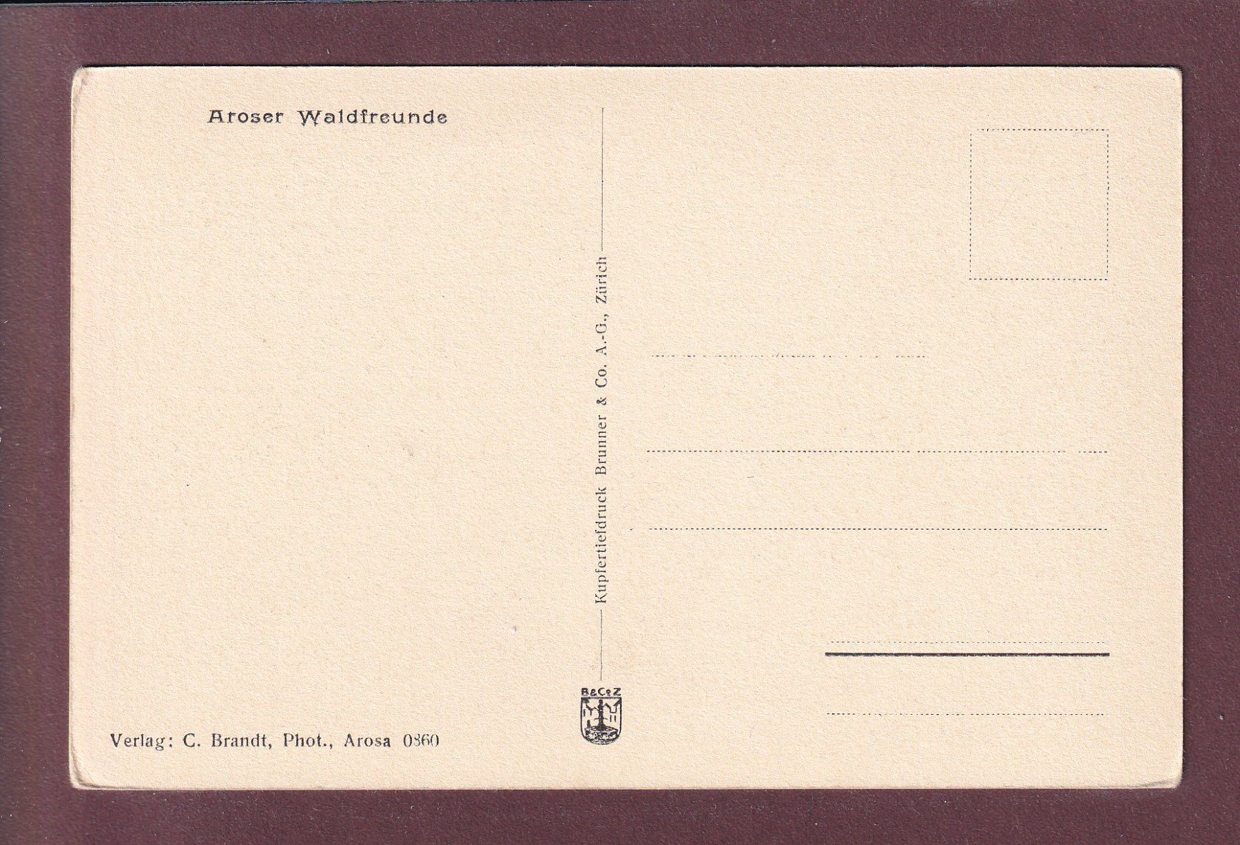 Cartes postales: AROSA - Waldfreunde - Eichhörnchen – D'occasion à Pully par nicecards 1