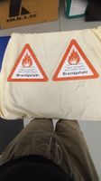 Lot von 2x Alu Schild  , Brandgefahr, gebraucht.