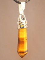 Halskette Y-655 – Säule – Tigerauge – Anhänger ca. 3,5 cm