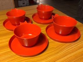 Becher Kunststoff-Becher Denmark Mepal Service 70er 80er