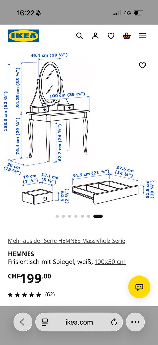 Ikea Tavoli da trucco: Schmink Tisch von ikea – Usato da Zürich venduto da NESO2 1