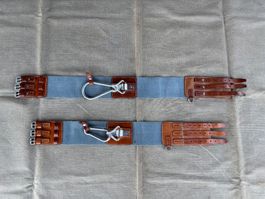 2 sehr schöne Schweizer Militär Feuerwehrgürtel