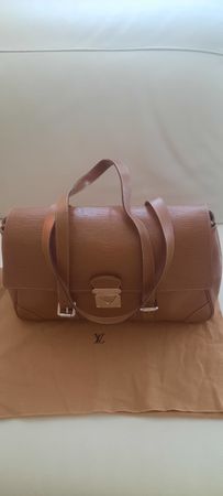 Sac Louis Vuitton Ségur, cuir épi marron, avec housse