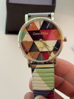 Chocomoon Uhr analog Quarz bunt elastisches Band