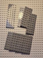 Lego 8x Platten dunkelgrau