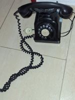 Original Bakelit Telefon, analog schwarz um 1954, CH
