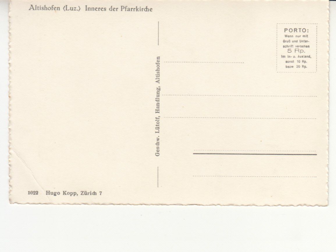 Cartoline postali: Altishofen ca. 1940 – Usato da Bürglen TG venduto da StampGraf 1