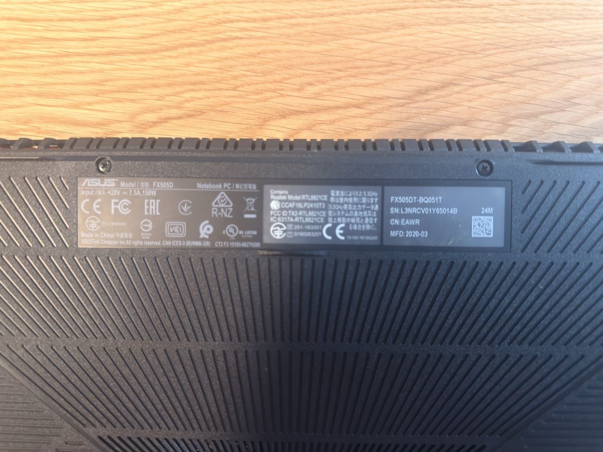 Asus Notebook: ASUS TUF Gaming Laptop FX505DT – Usato da Aarau venduto da Agp_Thrift44 1