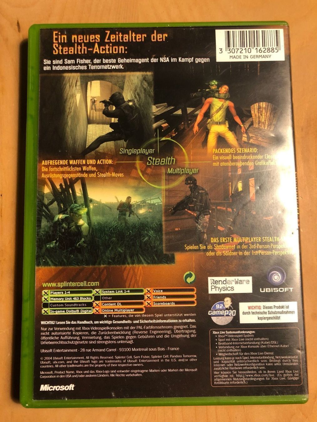Microsoft Jeux: Splinter Cell Pandora Tomorrow für Xbox – D'occasion à Kestenholz par Mad18 1