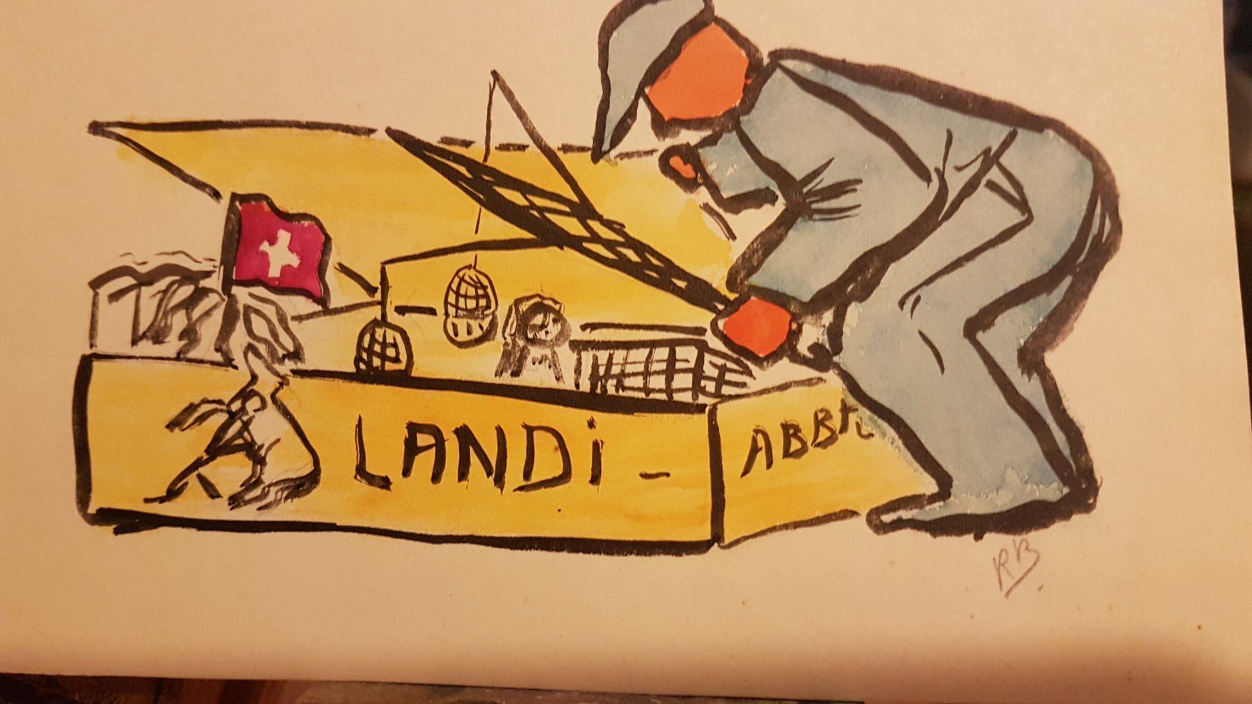 Foto & Immagini: Karikatur SERDU: Ein Stück Schweizer Zeitgeschichte – Usato da Glattbrugg venduto da casabelavista 3