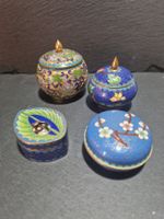 4er Set Vintage Cloisonné Dosen