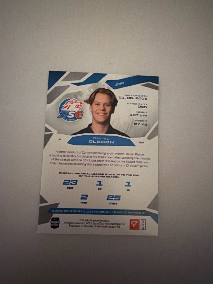 Sportzoo Sammelbilder & Trading cards: Daniel Olsson National League Card – Neu (gemäss Beschreibung) aus Oberönz von jan_wys9 1