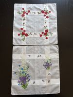 Taschentücher weiss mit Blumenmotiv 2 Stk. guter Zustand