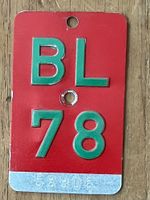 BL 78 - VELONUMMER - FAHRRADSCHILD - PLAQUE DE VELO - BL 78