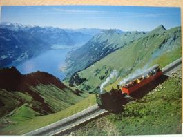 BRB Brienzer Rothorn Bahn mit Blick auf Brienzersee