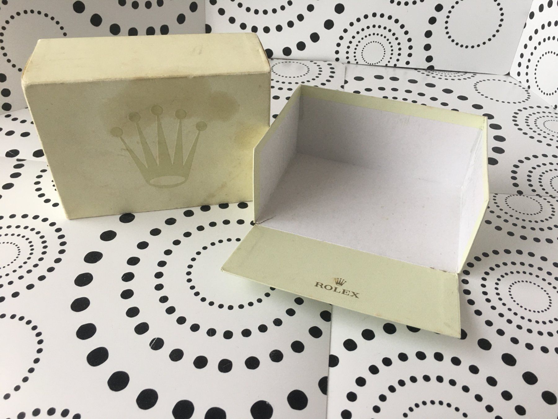 Rolex Scatole porta orologi: ROLEX ORIGINAL - S-MODEL BOX CARTON - BEIGE EDITION !!! – Usato da Epalinges venduto da dream-watch