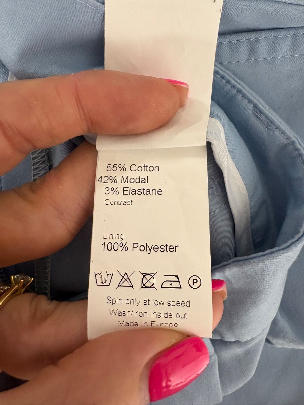 Pantaloni: Kathrin Ebel Sommerhose Gr. 36 hellblau gerade – Nuovo (secondo la descrizione) da Regensdorf venduto da secondchancefashion 5