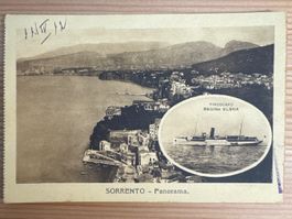Antike Ansichtskarte, ITALIEN; SORRENTO, Schiff Regina Elena