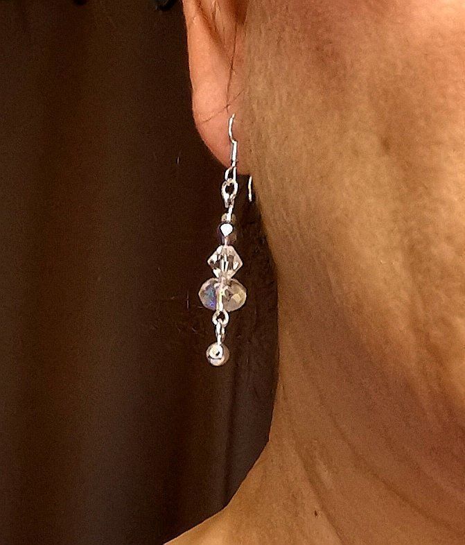 Orecchini pendenti & Orecchini a lobo: Boucles d'oreilles Argent 925 et Swarowski – Nuovo e nell'imballaggio originale da Veyrier venduto da Leilazizou 2