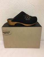 SANITA Danish Clogs mit Edelweiss Schwarz Gr. 41