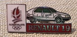 L833 - Pin Olympia Albertville 1992 Renault 19